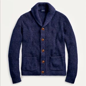 Ralph Lauren Cotton Shawl-Collar Cardigan
